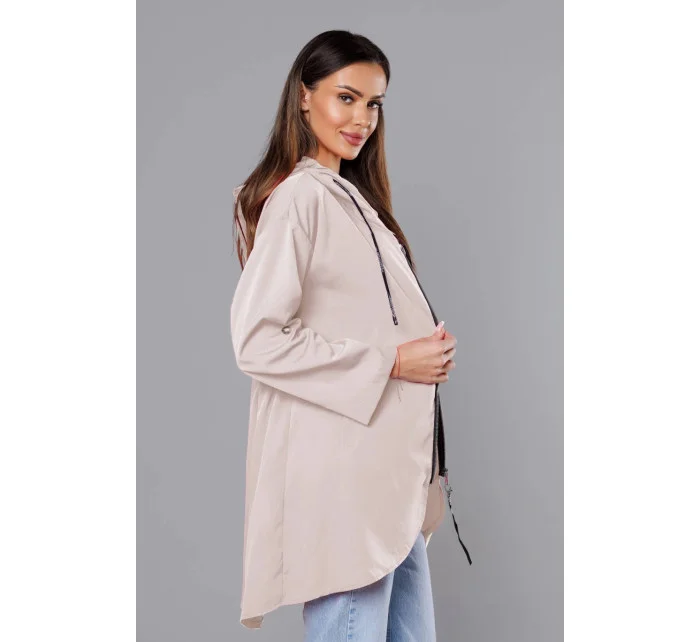 Světle béžový tenký asymetrický dámský přehoz přes oblečení (B8117-46) Světle béžový tenký asymetrický dámský přehoz přes oblečení (B8117-46)