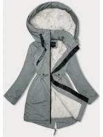 Světle zelená dámská zimní bunda s kapucí Glakate model 21247453 - Miss TiTi