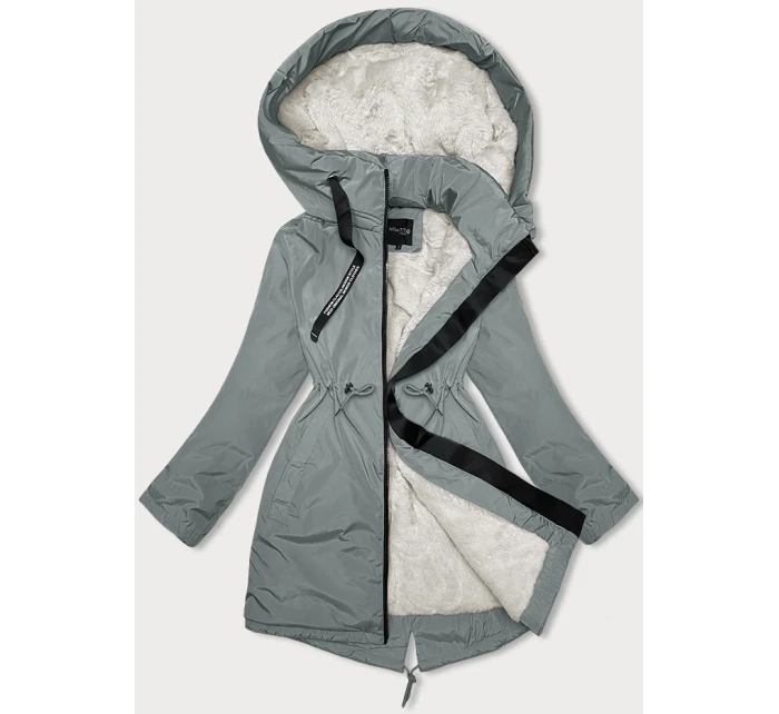 Světle zelená dámská zimní bunda s kapucí Glakate model 21247453 - Miss TiTi
