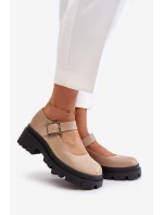 Dámské Polobotky S Přezkou Béžové model 21671120 - Boto