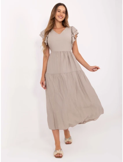 Sukienka MI SK model 21142006 beżowy - FPrice Sukienka MI SK model 21142006 beżowy - FPrice
