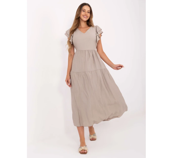 Sukienka MI SK model 21142006 beżowy - FPrice Sukienka MI SK model 21142006 beżowy - FPrice