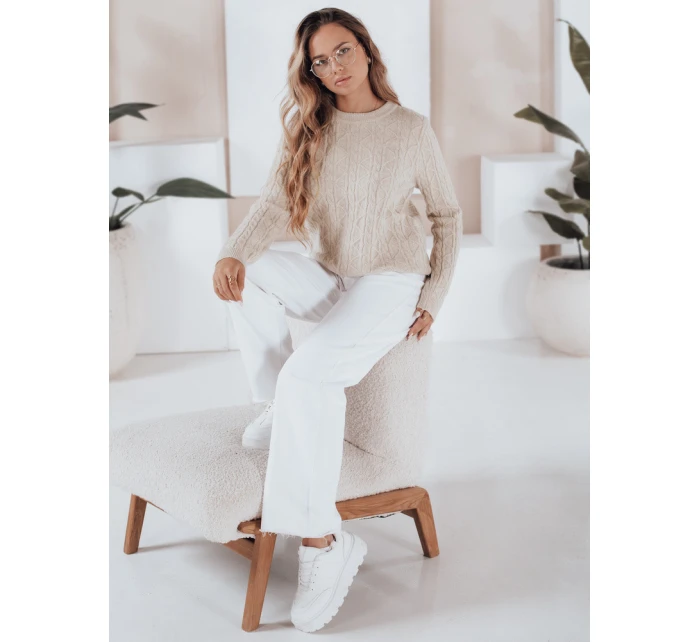 Dámský svetr BRAVINA beige FashionStreet MY2529