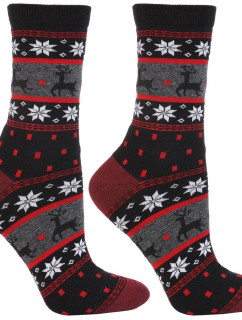 Ponožky Norvegia černé s norským vzorem