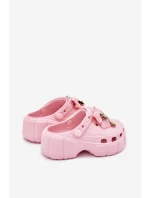 Dětské Dívčí Pantofle Pěnové S Mašlí A Ozdobami Růžové model 21700393 - Boto Dětské Dívčí Pantofle Pěnové S Mašlí A Ozdobami Růžové model 21700393 - Boto