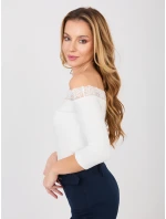 Bluzka RV BZ model 22013865 ecru - FPrice Bluzka RV BZ model 22013865 ecru - FPrice
