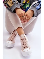 Vysoký Látkové tenisky na platformě Big Star LL274157 Nude Vysoký Látkové tenisky na platformě Big Star LL274157 Nude