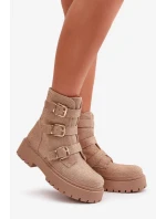 Zateplené Dámské Kotníkové Boty s Ozdobou Béžové Ciascia Zateplené Dámské Kotníkové Boty s Ozdobou Béžové Ciascia