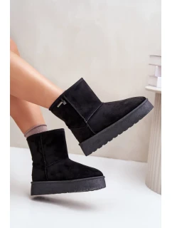 Vysoké Sněhule Dámské Na Platformě Big Star Černé