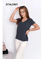 Dámské tričko Serek s krátkým rukávem hnědé - Off Pink