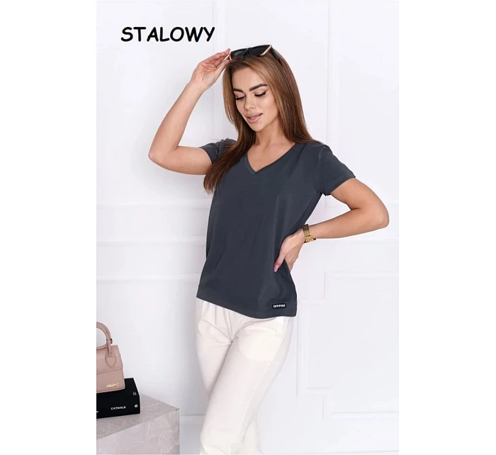 Dámské tričko Serek s krátkým rukávem hnědé - Off Pink