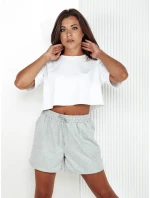 Dámské teplákové šortky PELLA light grey FashionStreet SY0416