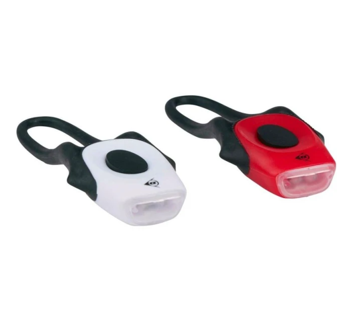 SADA PŘEDNÍCH A ZADNÍCH SILIKONOVÝCH SVĚTEL PRO JÍZDNÍ KOLA DUNLOP PRO