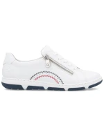 Dámské bílé kožené polobotky na zip model 21948512 - Rieker