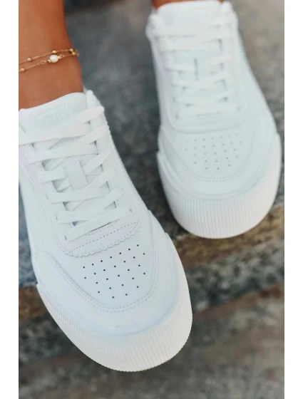 Dámské nízké tenisky z ECO kůže Big Star – bílé Dámské nízké tenisky z ECO kůže Big Star – bílé