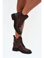 Dámské boty Artiker – zateplené, přírodní kůže, čokoládové Dámské boty Artiker – zateplené, přírodní kůže, čokoládové