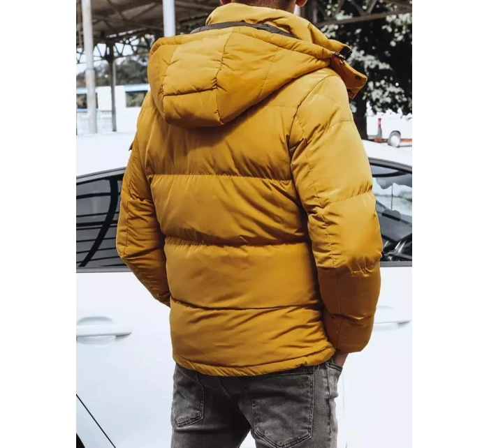Pánská prošívaná zimní bunda žlutá FashionStreet TX4180