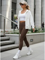 Dámské sportovní legíny hnědé FashionStreet UY2848