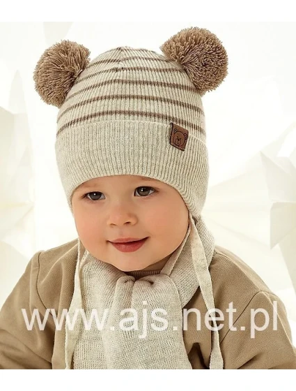 Chlapecký komplet model 20487928 Čepice a šála - AJS Chlapecký komplet model 20487928 Čepice a šála - AJS