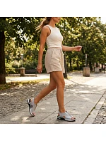 Pohodlné nazouvací sandály Rieker W RKR686 metallic