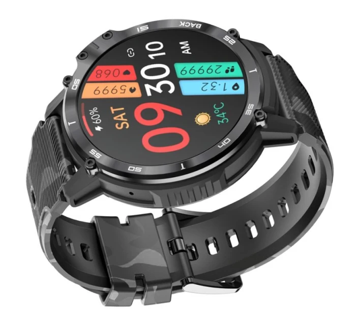 Pánské chytré hodinky RUBICON RNCF08 Black/Moro SMARUB232 Pánské chytré hodinky RUBICON RNCF08 Black/Moro SMARUB232