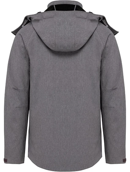 K 413 Pánská 3vrstvá softshellová bunda s kapucí model 22508992 marl grey - Kariban K 413 Pánská 3vrstvá softshellová bunda s kapucí model 22508992 marl grey - Kariban