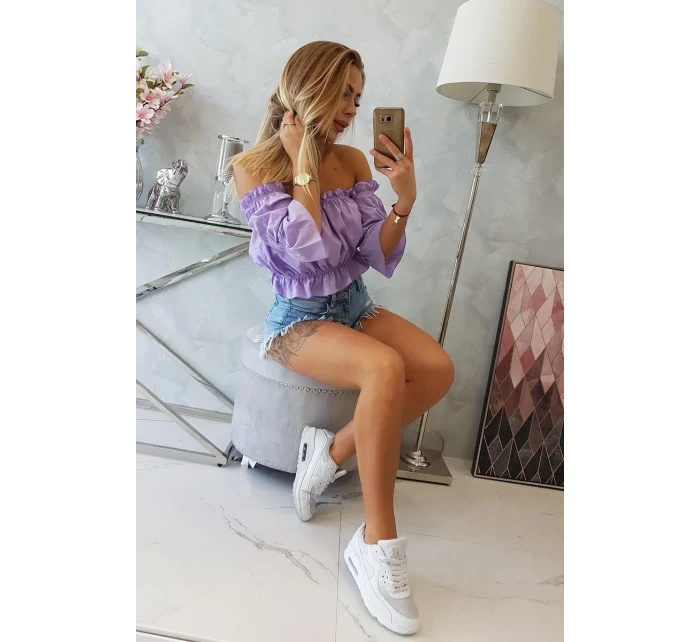 Španělská halenka ve fialové barvě