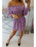 Fialová květinová sada