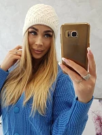 Fleecová čepice K204 ecru