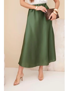 Dámská viskózová rozšířená sukně khaki