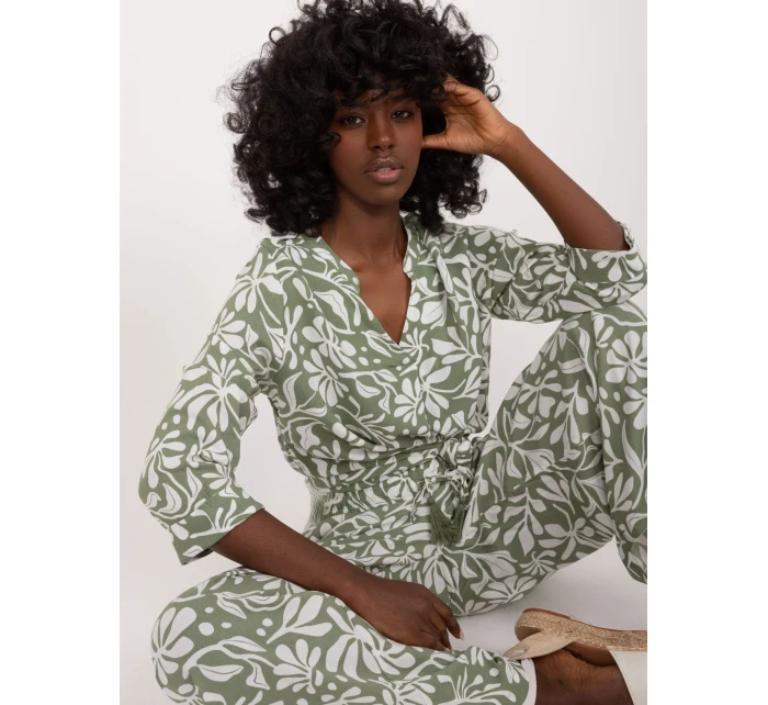 Halenka D73771M11174A khaki barva