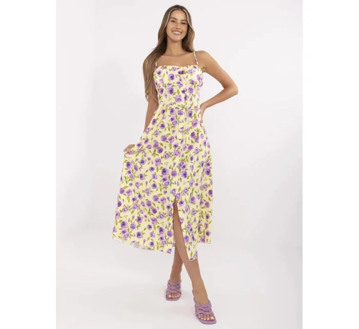 Sukienka MI SK  jasny żółty model 21124356 - FPrice