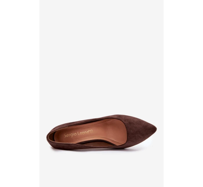 Dámské lodičky Sergio Leone – čokoládové Dámské lodičky Sergio Leone – čokoládové