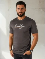 Pánské tmavě šedé tričko s potiskem FashionStreet RX5404