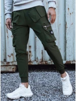 Pánské kalhoty cargo zelené Dstreet UX4301