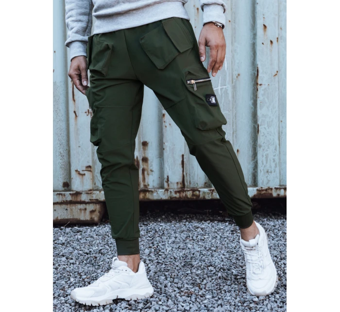 Pánské kalhoty cargo zelené Dstreet UX4301