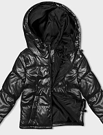 Dámská krátká bunda oversize černá (5M3193-392)
