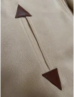 Béžová hladká dámská rozepínací mikina model 19656364 - 6&8 Fashion Béžová hladká dámská rozepínací mikina model 19656364 - 6&8 Fashion