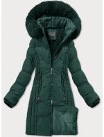 Tmavě zelená zimní bunda s odepínací kapucí  model 21248739 - S'WEST