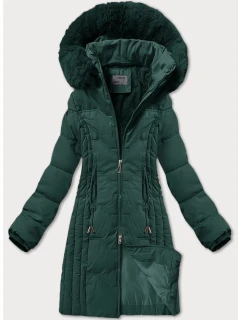 Tmavě zelená zimní bunda s odepínací kapucí  model 21248739 - S'WEST
