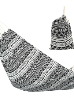 ZAHRADNÍ HAMMAK 1 OSOBA 200x100 cm ETNO S PŘIKRÝVKOU 1063980