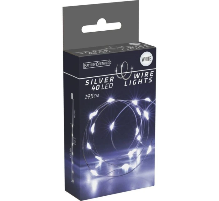 LAMPKI NA GIRLANDA 40 LED BIAŁY model 21832586