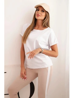 model 21770434 komplet halenka + kalhoty světle růžová - K-Fashion