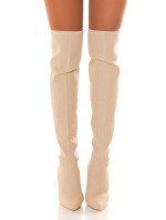 Sexy Musthave Overknee Boots ribbed