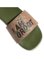 Dětské žabky / nazouváky Adilette Comfort Jr ID8029 Zelená s hnědou - Adidas Dětské žabky / nazouváky Adilette Comfort Jr ID8029 Zelená s hnědou - Adidas