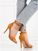 Módní dámské Brązowy sandály na jehlovém podpatku Módní dámské Brązowy sandály na jehlovém podpatku