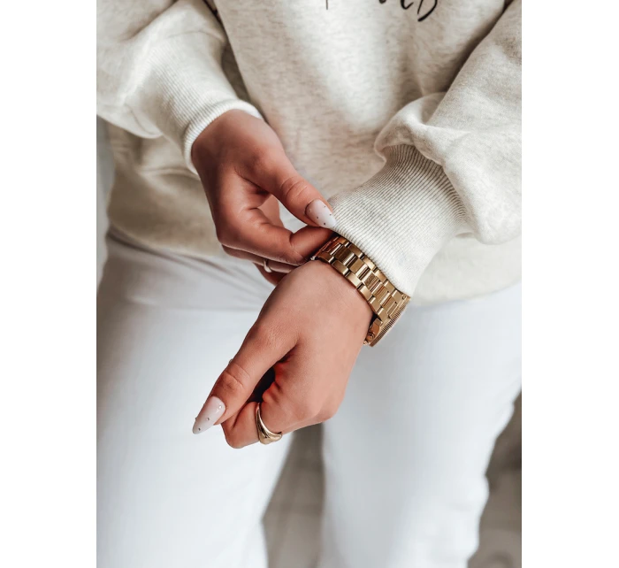 Dámská oversize mikina se srdíčky PINKNOTE šedá FashionStreet BY1501