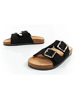 Lee Cooper dámské šněrovací boty slip-on žabky černé semišové pohodlné lehké dámské