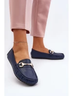 Dámské klasické mokasíny z ekokože v tmavě modré model 21651212 - Boto