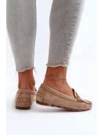 Klasické Dámské Mokasíny Zamszové Hnědé model 21653962 - EVENTO Klasické Dámské Mokasíny Zamszové Hnědé model 21653962 - EVENTO